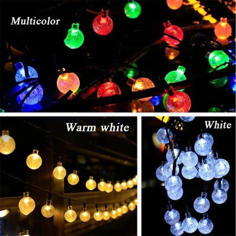 LumiGlow Crystal Solar String Lights