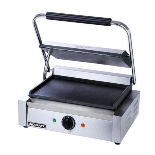 Adcraft  13" Countertop Single Sandwich Grill Smooth Plates - SG-811E/F