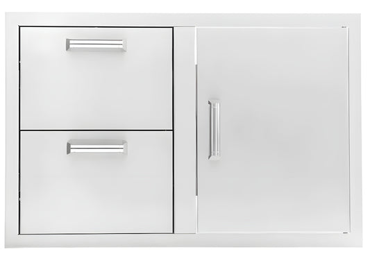 PCM  260 Series 32" Access Door & Double Drawer Combo, Reversible -  BBQ-260-DDC