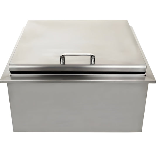 PCM 260 Series 18" Drop-In Ice Bin Cooler w/ Condiment Tray - BBQ-260-18DI