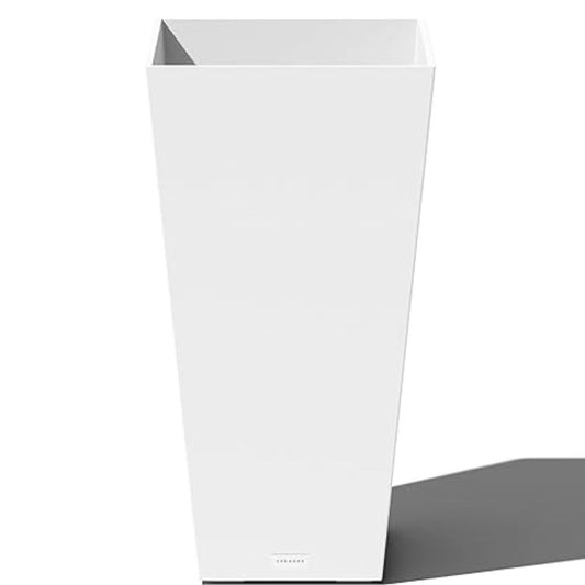 Tall Tapered White Planter - Procure Décor
