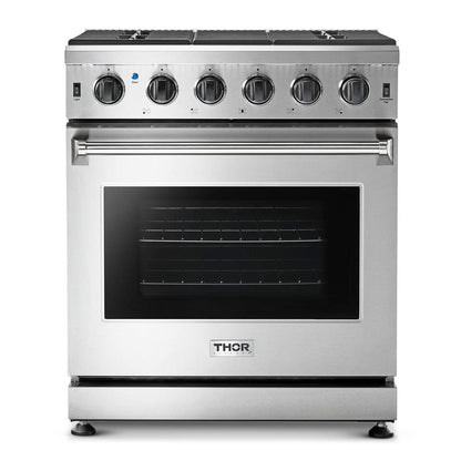 Thor Kitchen 30 in. 4.55 cu. ft. Professional Propane Gas Range in Stainless Steel - LRG3001ULP
