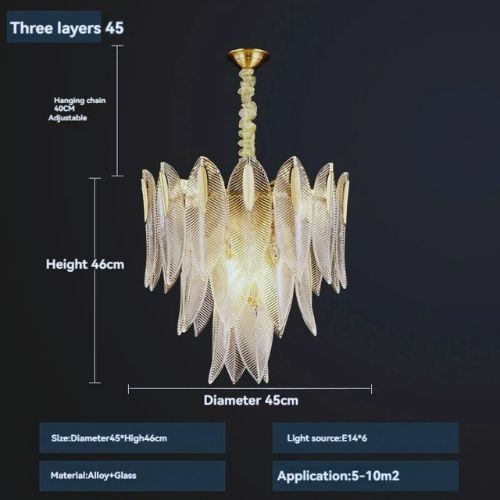 Luxury Feather Crystal Chandelier Lamp - Procure Décor
