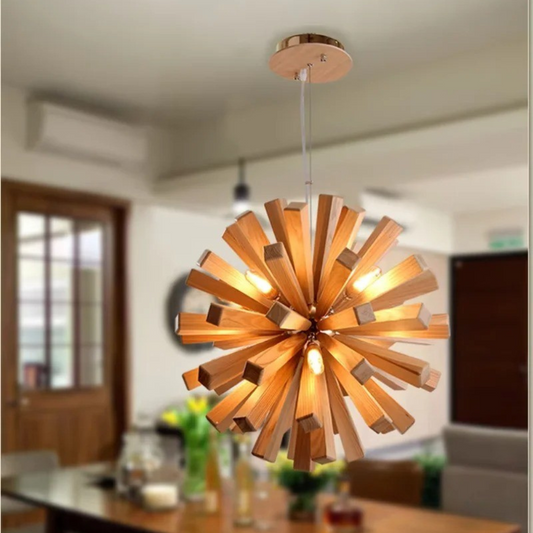 Woodburst Chandelier Light - Procure Décor