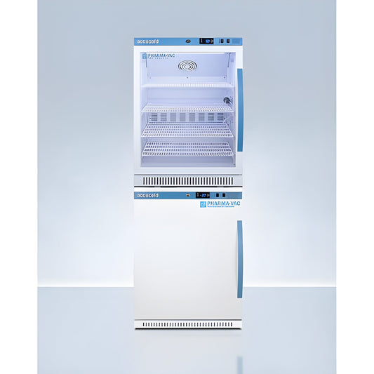Accucold Summit 24" Wide Performance Series All-Refrigerator/All-Freezer Combination - ARG6PV-AFZ5PVBIADASTACKLHD