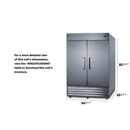 Accucold Summit - 39 Cu.Ft. Reach-In Freezer  - SCFF436