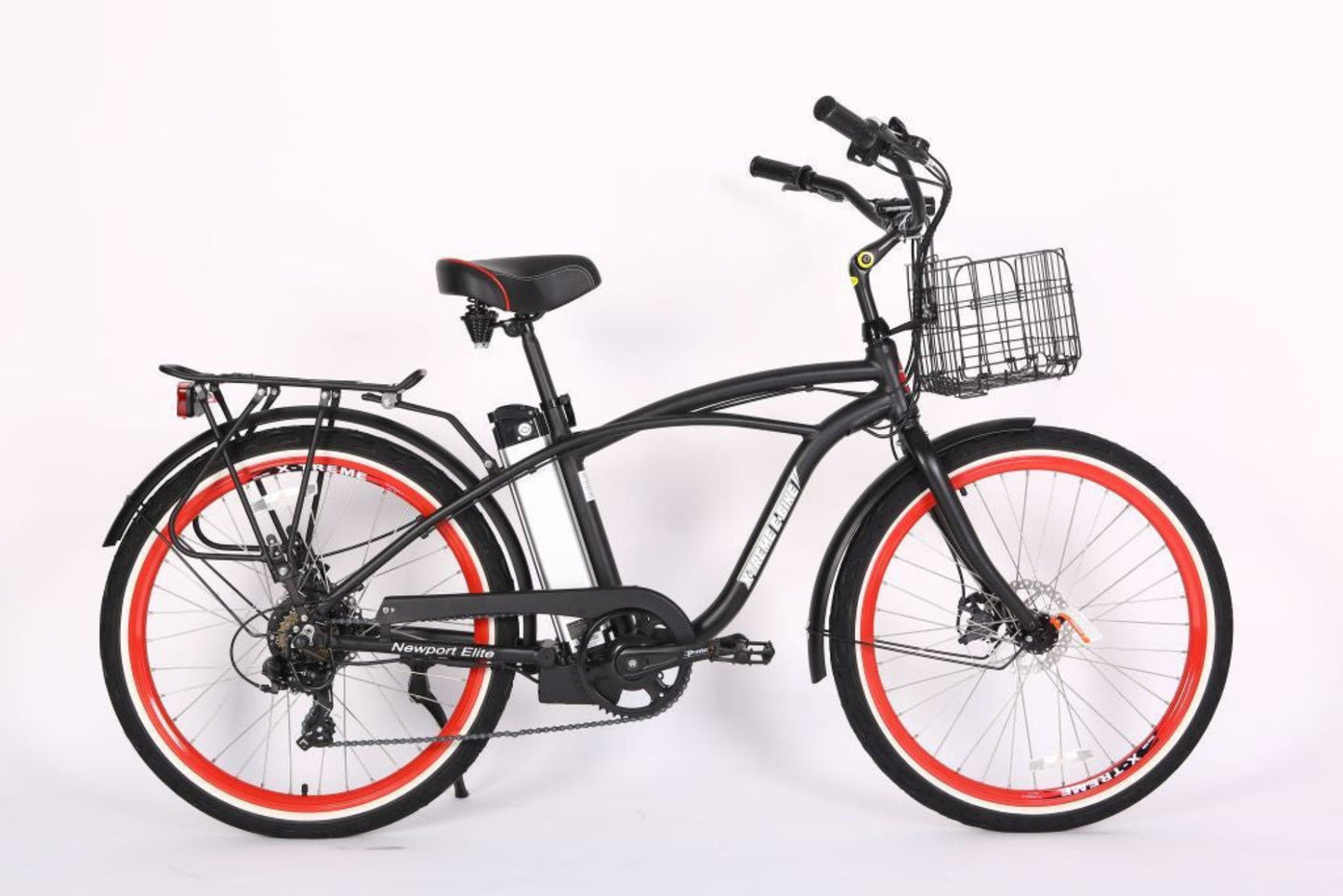 X-Treme Newport Elite 24 Volt Beach Cruiser Electric Bike - 24NEWPORT-E BLU